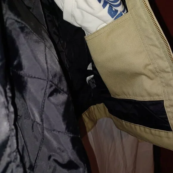 Dickies Mens Eisenhower Beige Quilt Lined Jacket Size 2XLL Front Zip 3 Pockets - Picture 11 of 11